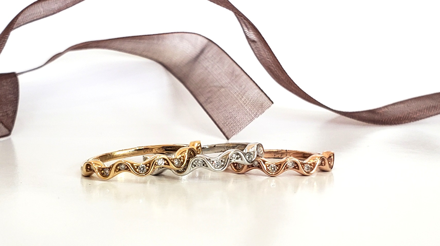 gold, diamonds silver wedding band
