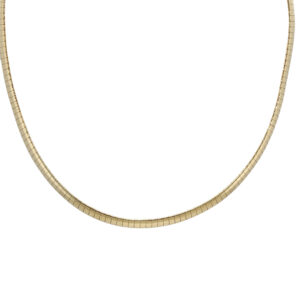 Estate Classic Yellow Gold Omega Chain Necklace