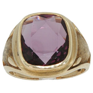 Estate Yellow Gold Bezel-Set Spinel Ring